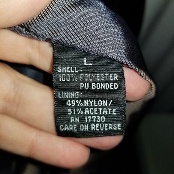 111 State Jacket Large All Weather Black Coat Dress Rain - Picture 6 of 7